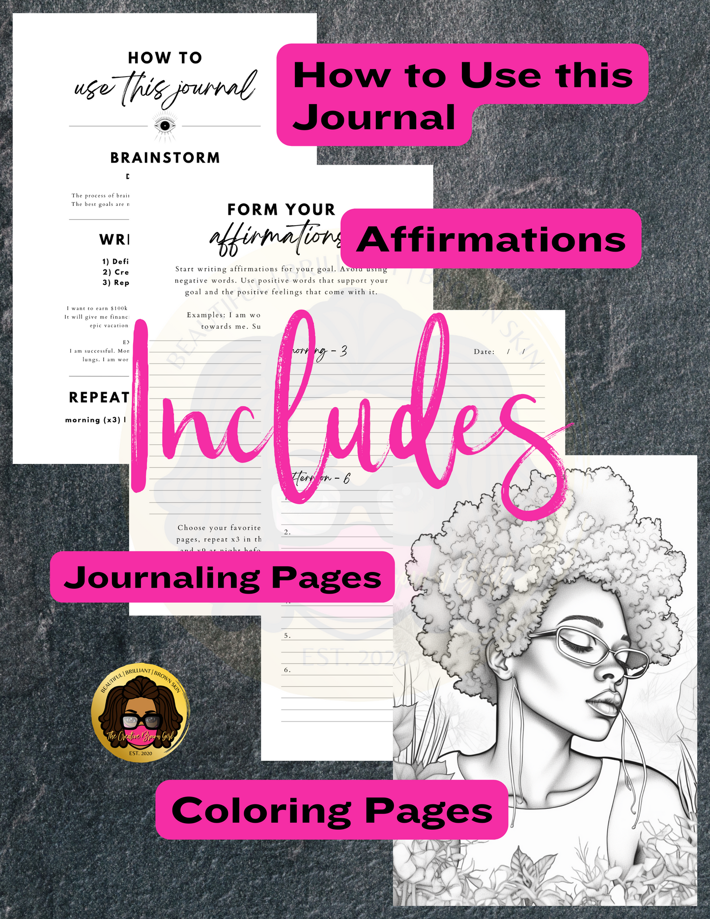 Creative Resilience: A 3-6-9 Affirmation and Manifestation Diary | PLR (Private Label Rights) DFY Self-Publishing Journal MPLR1203A