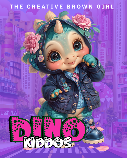 DINO KIDDOS – AI Art PNG Pack for Creatives & Digital Hustlers