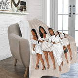 GLAM WHITE GIRLS Plush Blanket