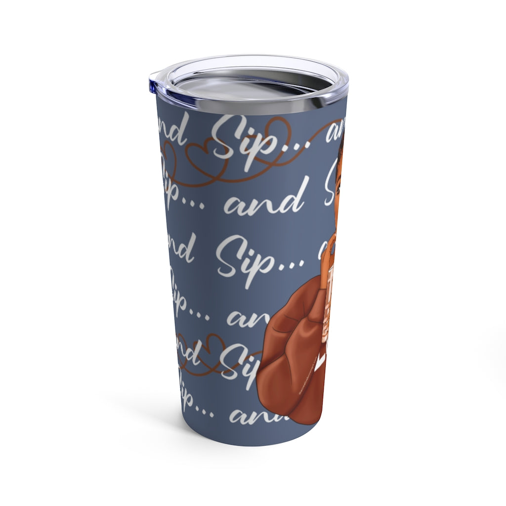 AND SIP Gray Tumbler (Tan Skin) – The Creative Brown Girl Shop