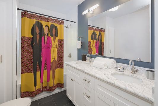 PINK GOLD GIRLS Shower Curtain