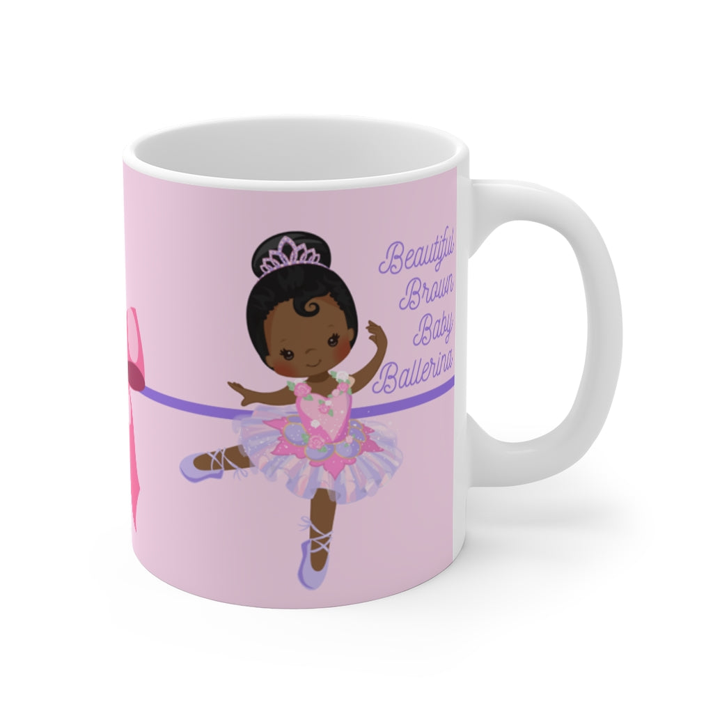 BROWN BALLERINA KIDS MUG