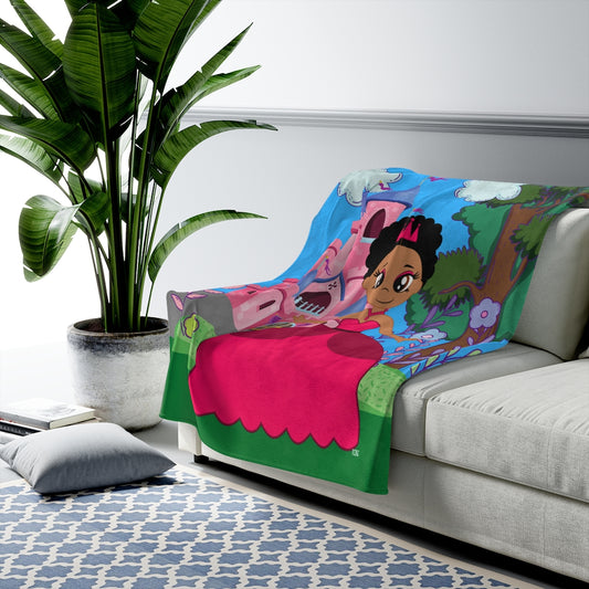 The Chocolate Princess CARAMEL Plush Blanket
