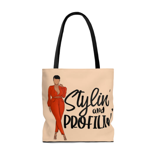 Stylin and Profilin Canvas Tote - peach