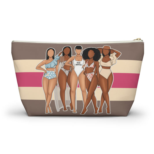 Brown Beach Babes Accessory Pouch