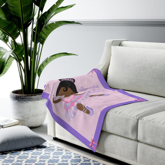 BROWN BALLERINA Plush Blanket