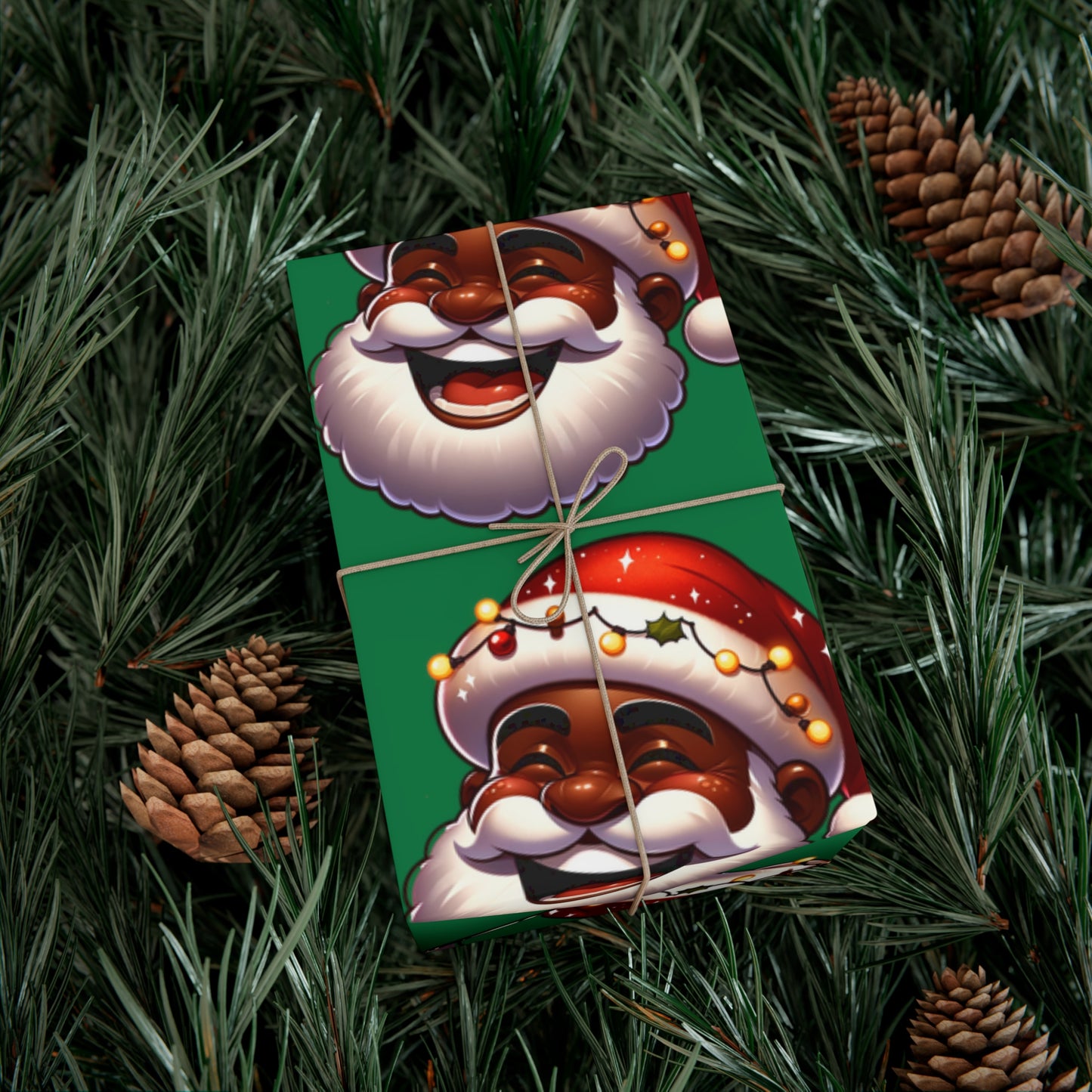 Jolly Santa Gift Wrap Papers (white beard)