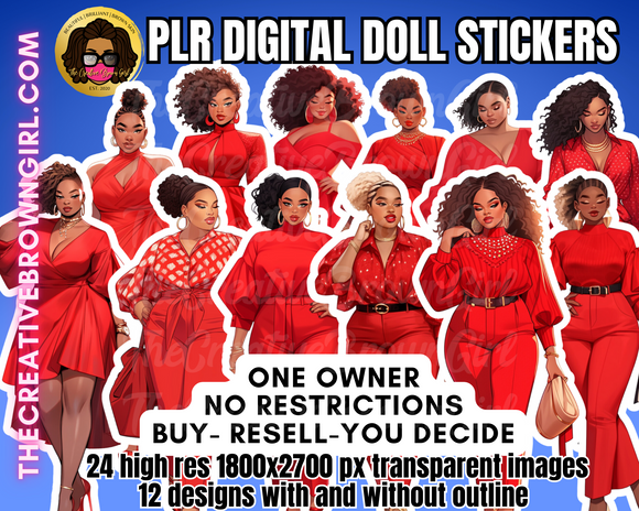 DOLL-011 | PLR (Private Label Rights) Done For You CLIPART DIGITAL DOLLS BUNDLE