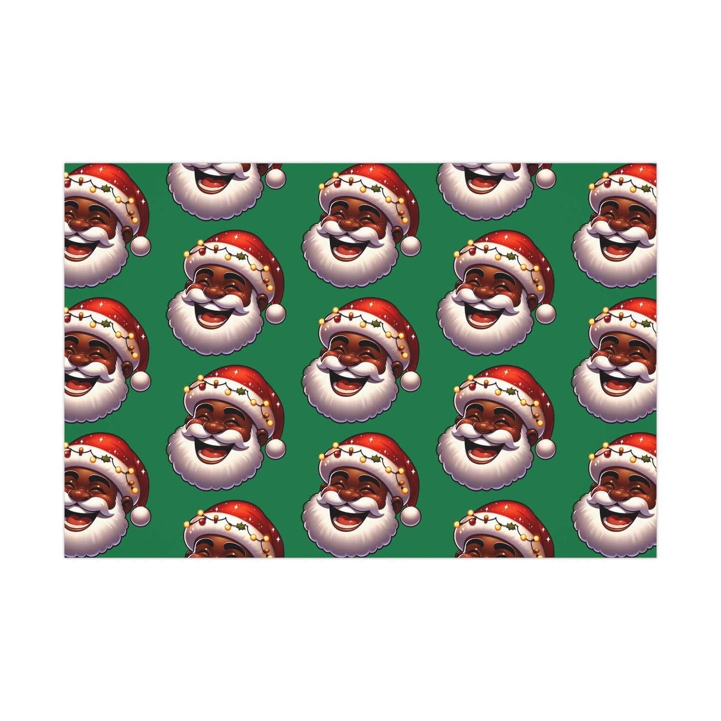 Jolly Santa Gift Wrap Papers (white beard)