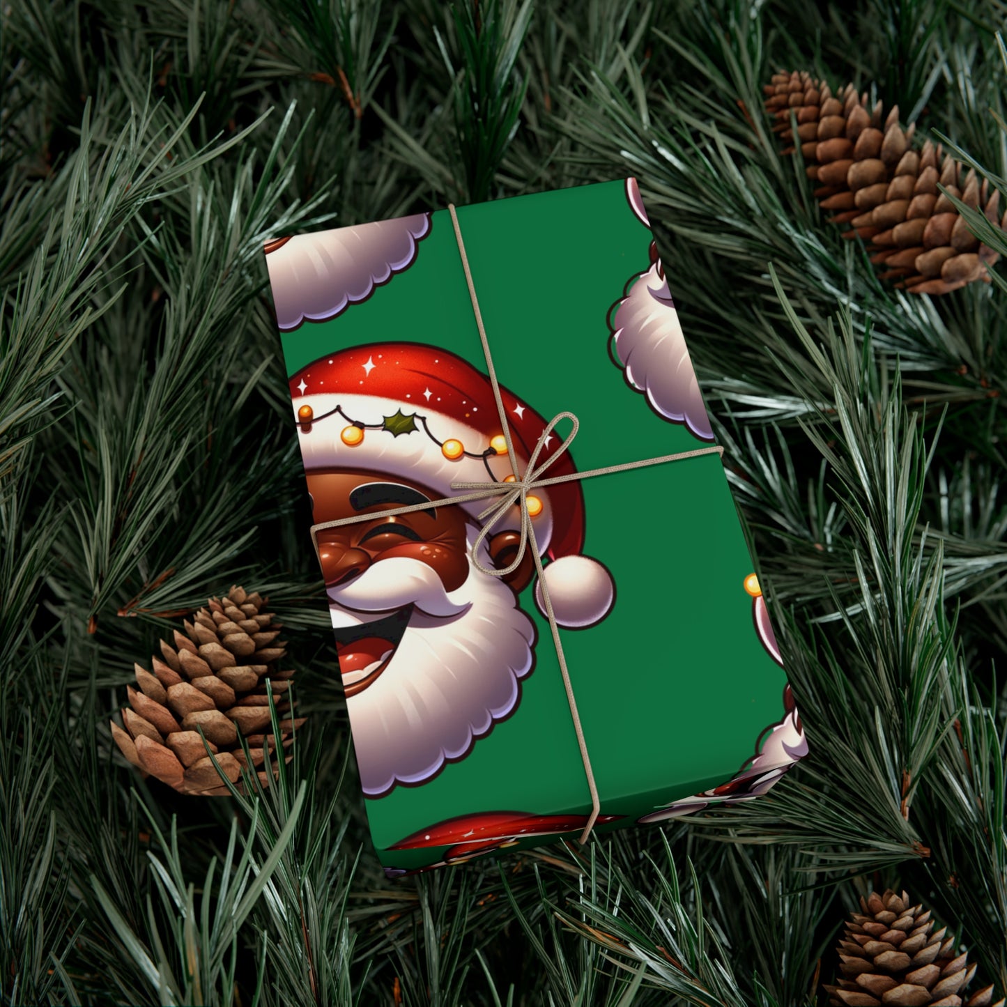 Jolly Santa Gift Wrap Papers (white beard)