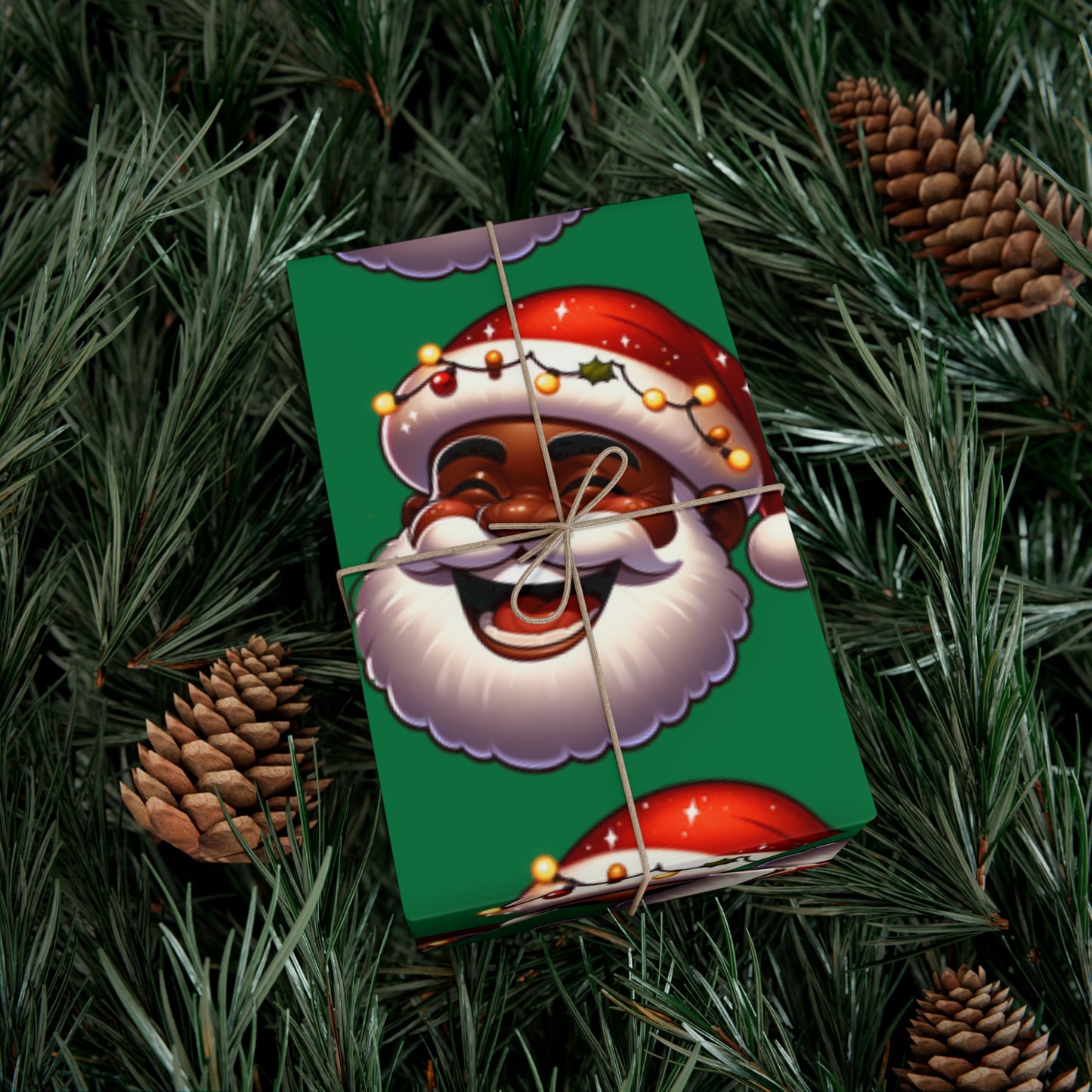 Jolly Santa Gift Wrap Papers (white beard)