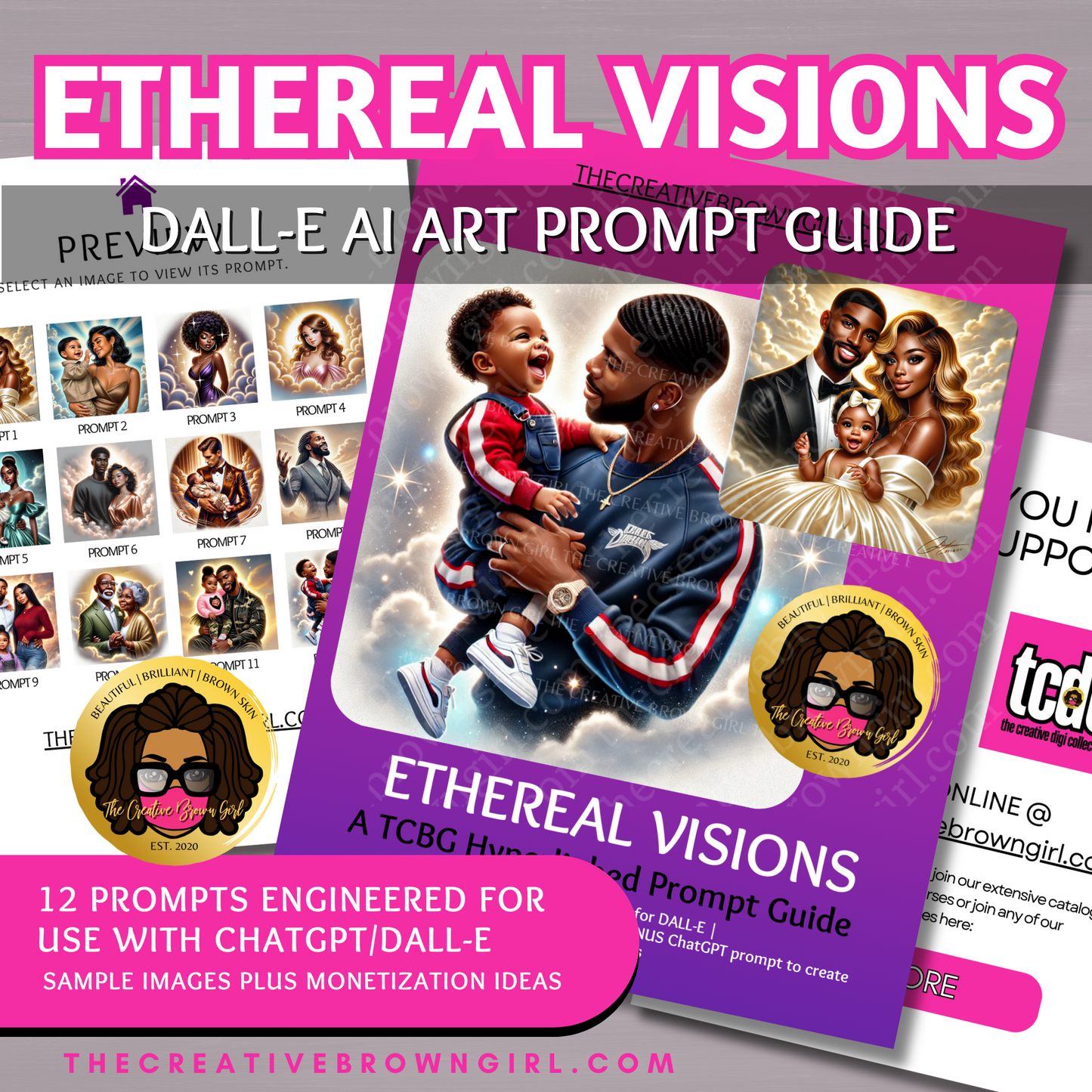 DALL-E AI Art Prompt Guide - ETHEREAL VISIONS | 12 Hyperlinked Prompts (Copy)