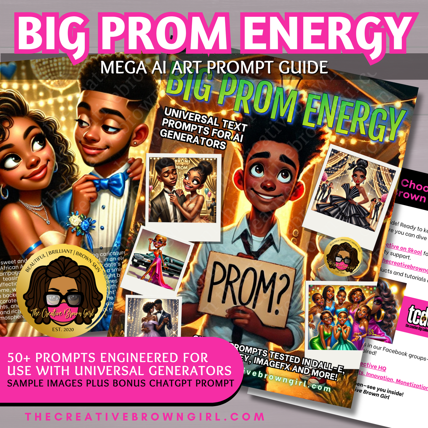 BIG PROM ENERGY | UNIVERSAL AI ART PROMPT GUIDE | 50+ PROMPTS