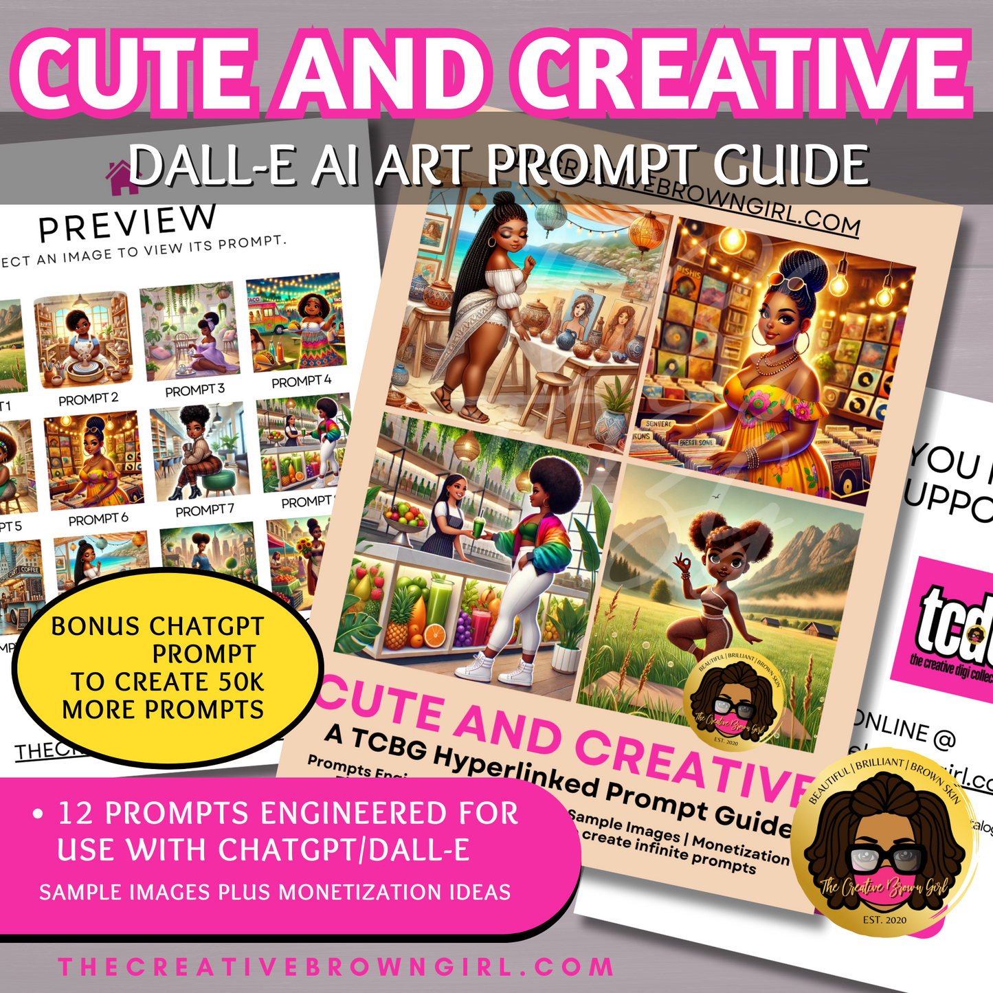 DALL-E AI Art Prompt Guide - CUTE AND CREATIVE | 12 Hyperlinked Prompts