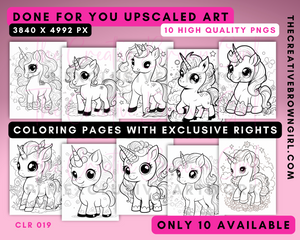 CLR019 | PLR (Private Label Rights) Done For You Coloring Pages (LIMITED QUANTITY)