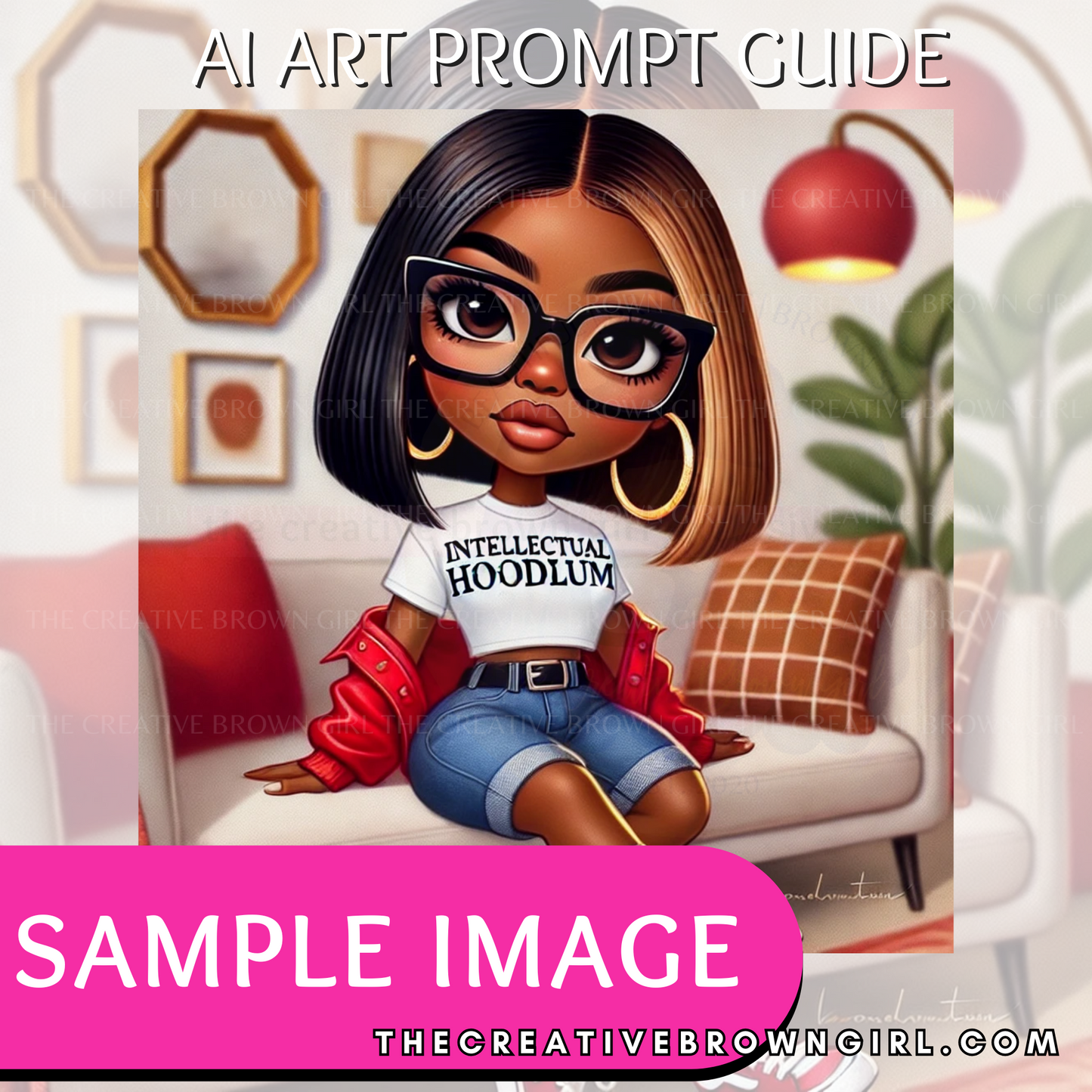 DALL-E AI Art Prompt Guide - NERDY GIRL | 12 Hyperlinked Prompts