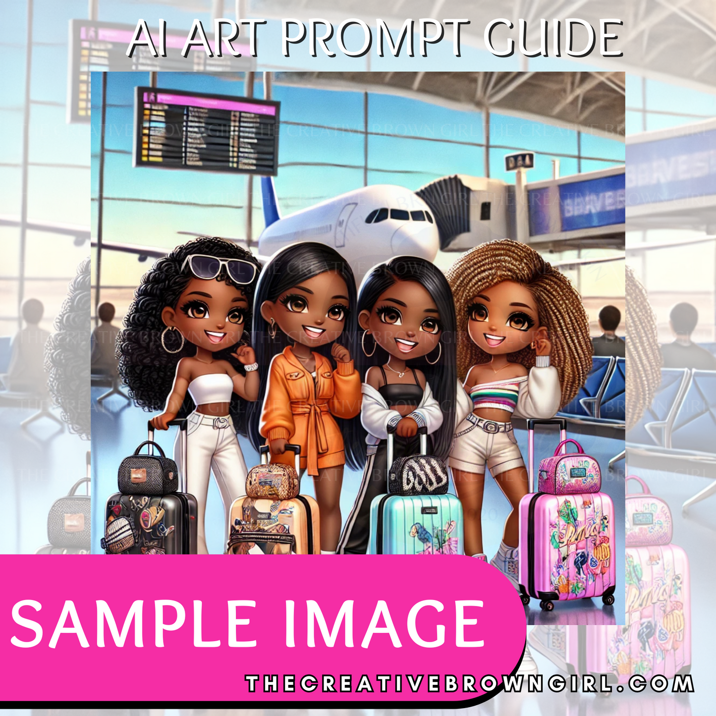 DALL-E AI Art Prompt Guide - GIRLS TRIP | 16 Hyperlinked Prompts