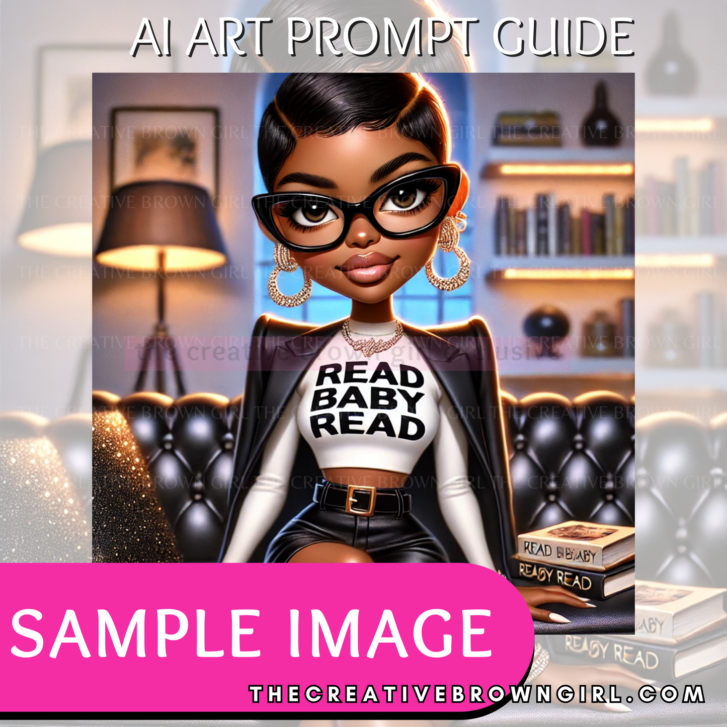 DALL-E AI Art Prompt Guide - NERDY GIRL | 12 Hyperlinked Prompts