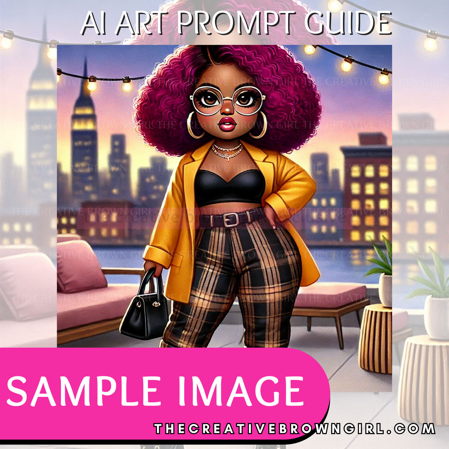 DALL-E AI Art Prompt Guide - GIRLS IN THE CITY | 12 Hyperlinked Prompts