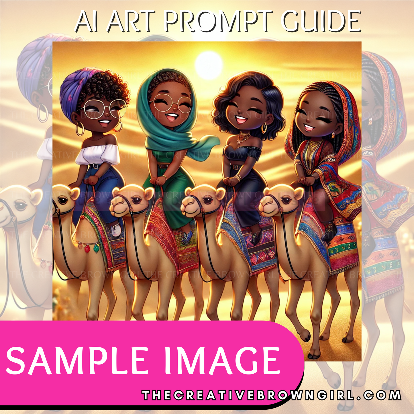 DALL-E AI Art Prompt Guide - GIRLS TRIP | 16 Hyperlinked Prompts