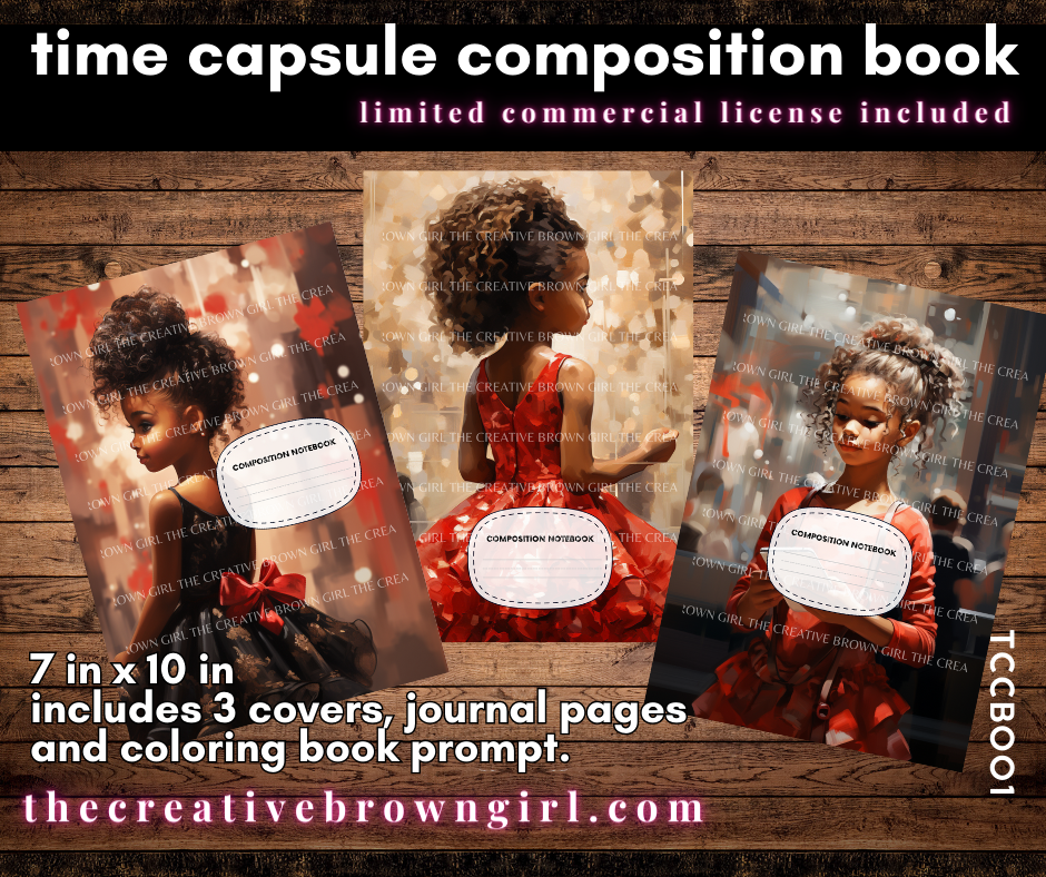 TIME CAPSULE COMPOSITION BOOK | EXCLUSIVE COMMERCIAL RIGHTS  Done For You JOURNAL TCCB001