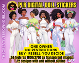 DOLL-010 | PLR (Private Label Rights) Done For You CLIPART DIGITAL DOLLS BUNDLE