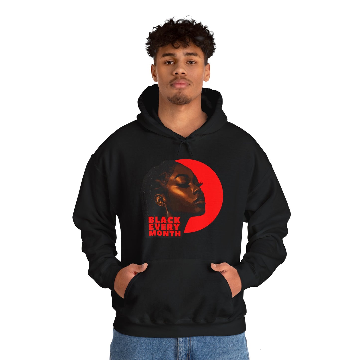 Graphic Hoodie - 'Black Every Month' Culture Rep Hooded Sweatshirt