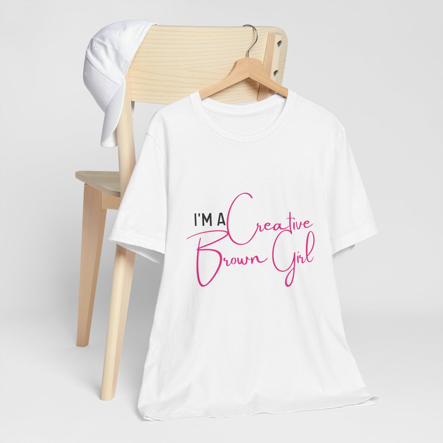 I'M A CREATIVE BROWN GIRL White Tee