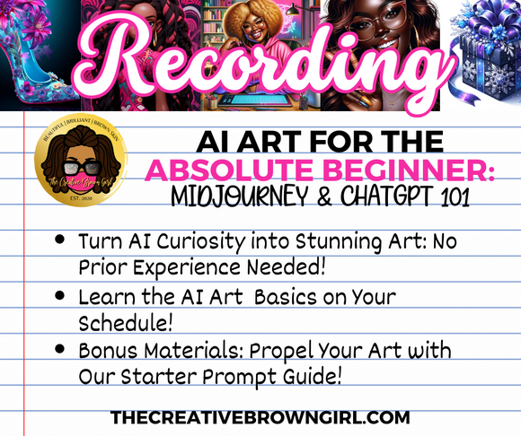 RECORDING AI Art for the Absolute Beginner: Midjourney & ChatGPT 101