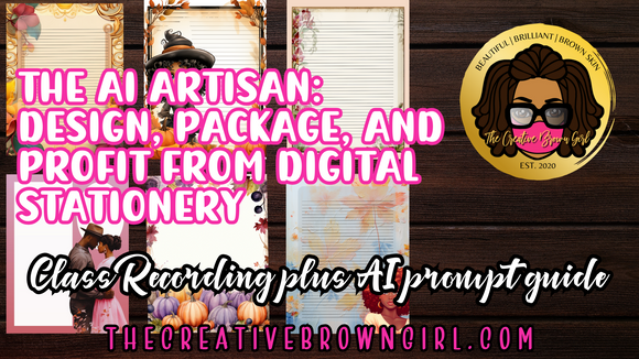 RECORDING AI ARTISAN - DIGITAL STATIONERY DESIGN INCLUDES AI PROMPT GUIDE