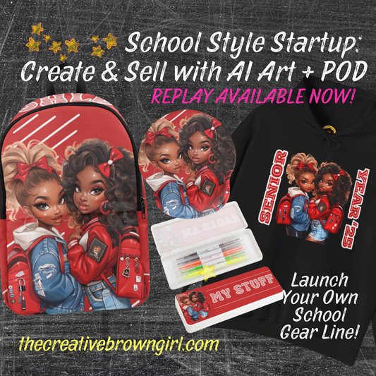 RECORDING School Style Startup: Create & Sell with AI Art + POD