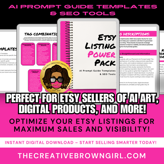 Etsy Listing Power Pack: AI Prompt Guide Templates & SEO Tools