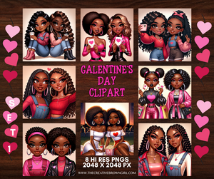 GALENTINE'S DAY CLIPART | SET 1  | HIGH QUALITY PNGs