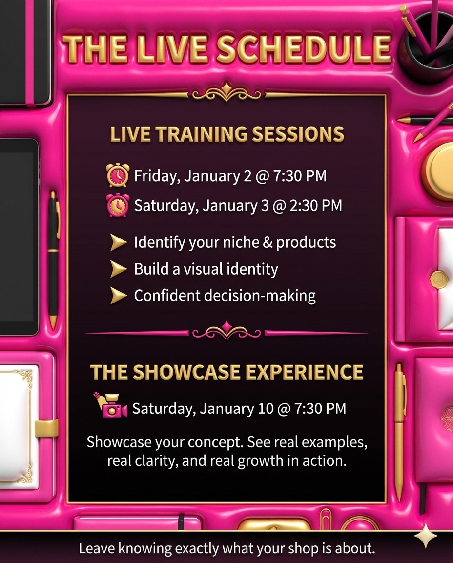 Niche First: The Etsy Aesthetic Experience | 3 Day Workshop