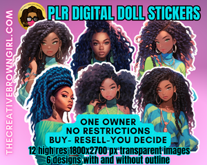DOLL-009 | PLR (Private Label Rights) Done For You CLIPART DIGITAL DOLLS BUNDLE