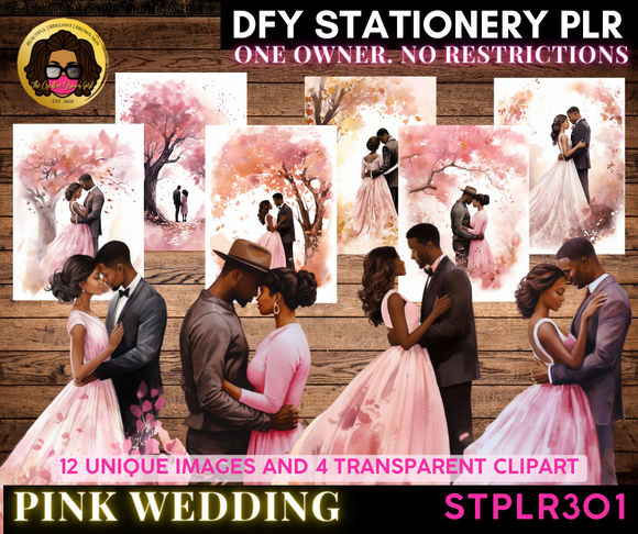 PINK WEDDING | PLR (Private Label Rights)  STATIONERY BUSINESS DFY | STPLR301