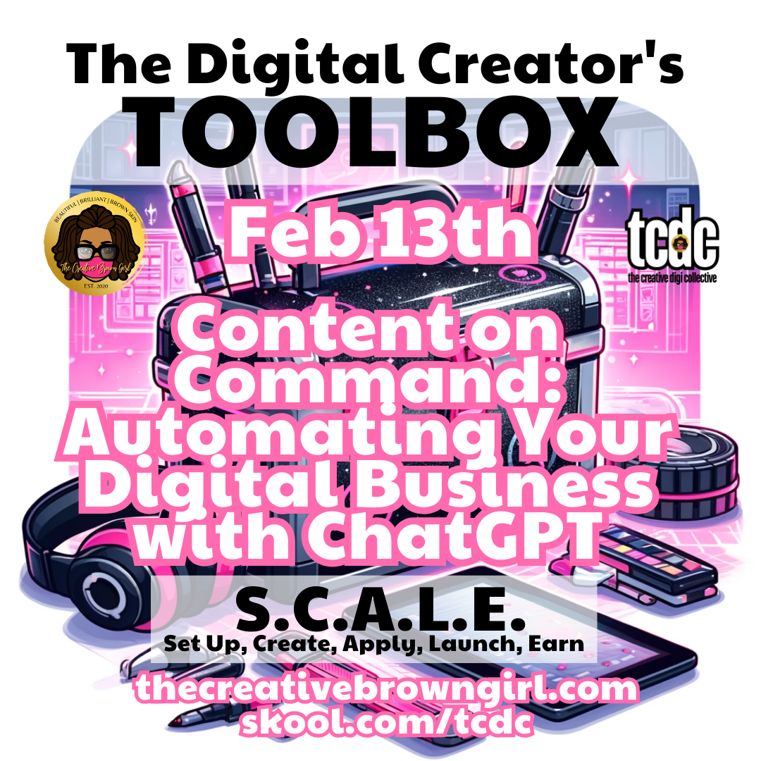 The Digital Creator's Toolbox: SCALE –  w/ Midjourney, Canva, ChatGPT and Etsy