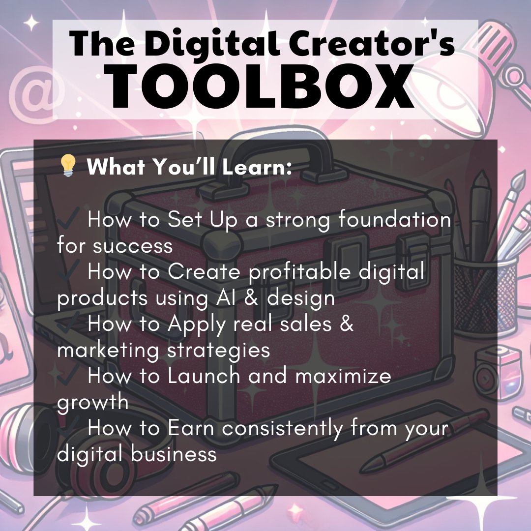 SCALE (Set up, Create, Apply, Launch, Earn): The Digital Creators Toolbox Info Session | FREE