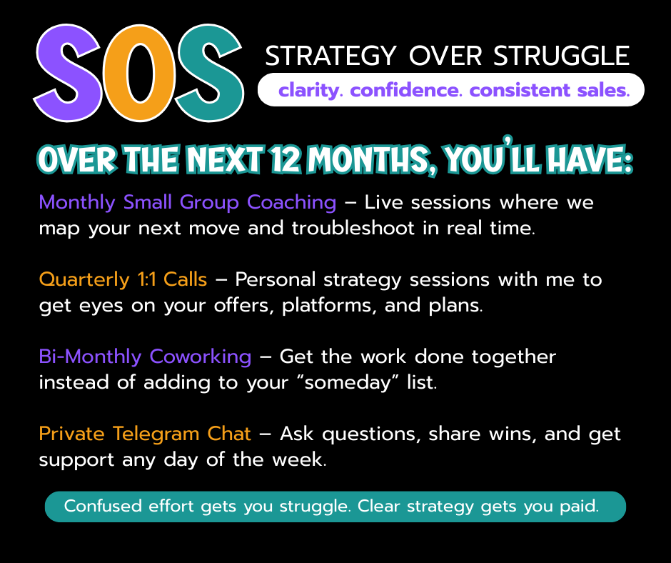 STRATEGY OVER STRUGGLE (SOS) | 2025-26 SMALL GROUP COACHING