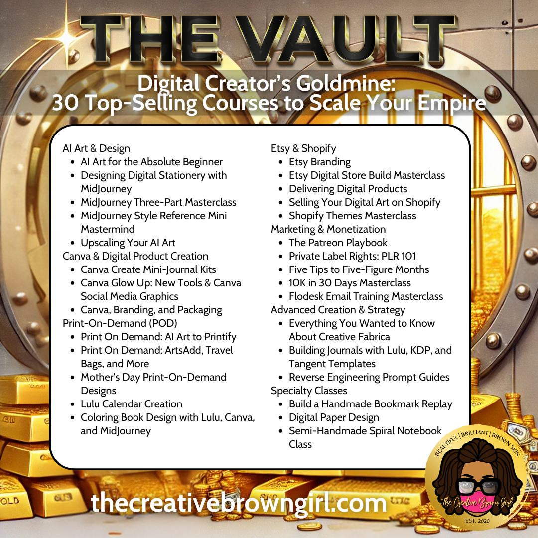 THE VAULT: DIGITAL CREATORS GOLDMINE | 30 PRERECORDED COURSES