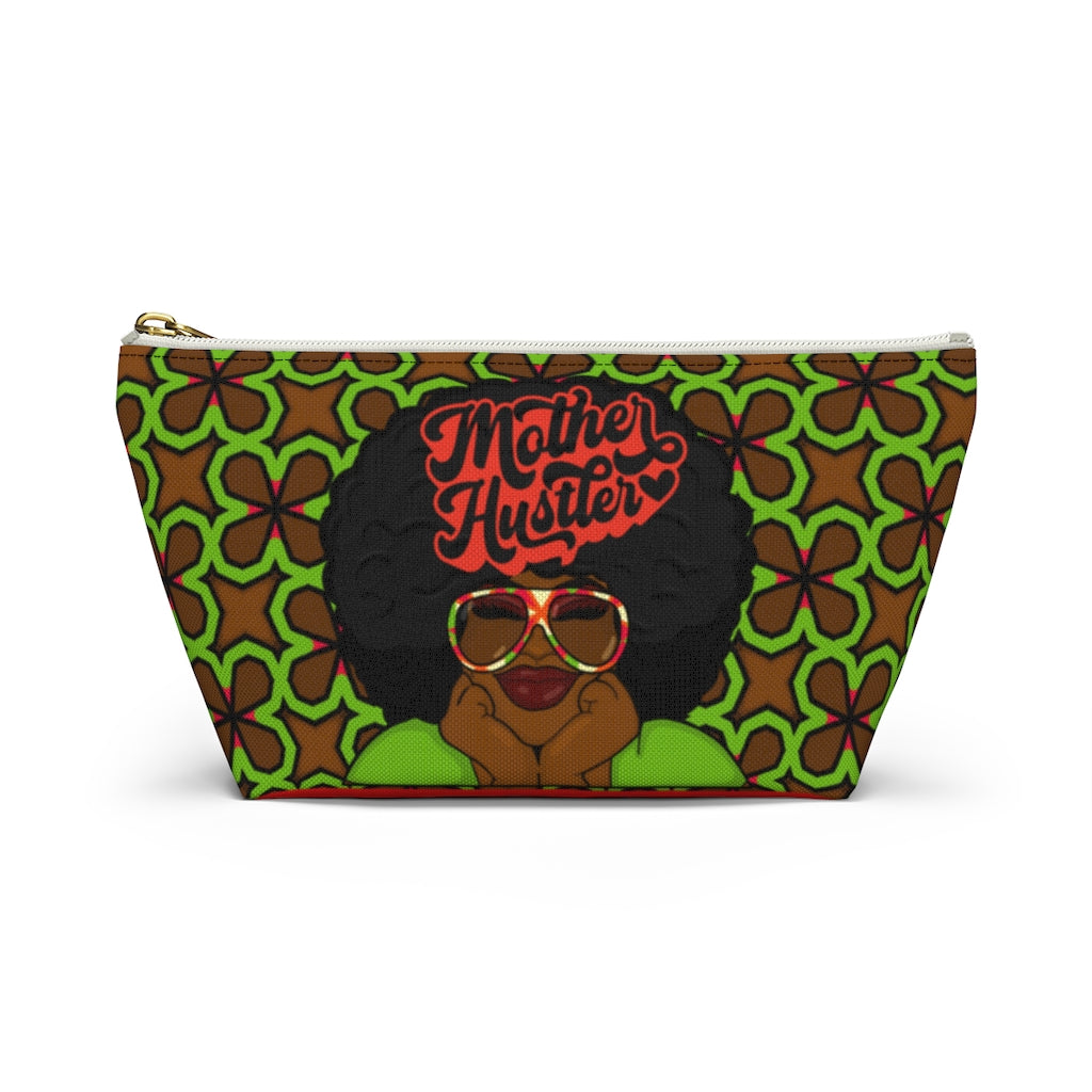 MOTHER HUSTLER Accessory Pouch w T-bottom (LIME FLORAL)