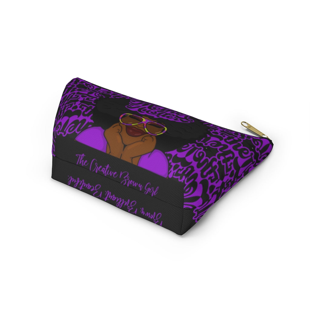 MOTHER HUSTLER Accessory Pouch w T-bottom (PURPLE)