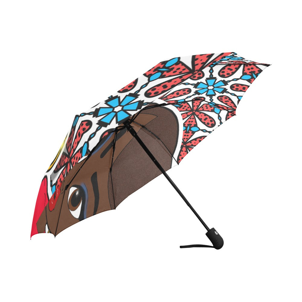 SHE'S BOMB SEMI-AUTOMATIC FOLDABLE UMBRELLA