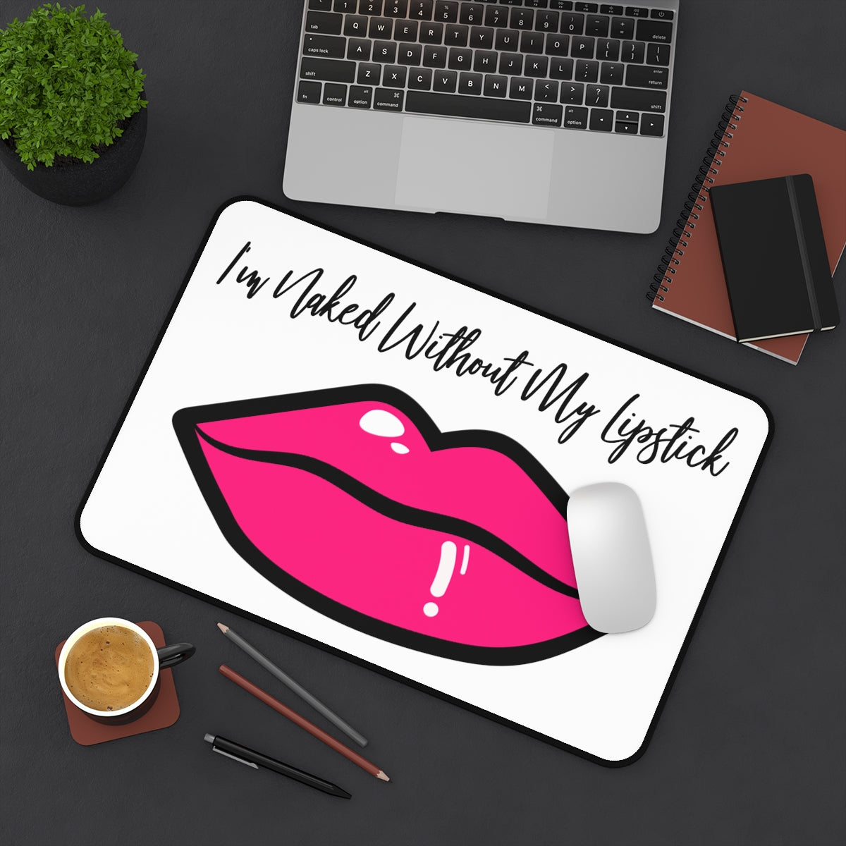 PINK LIPSTICK Desk Mat