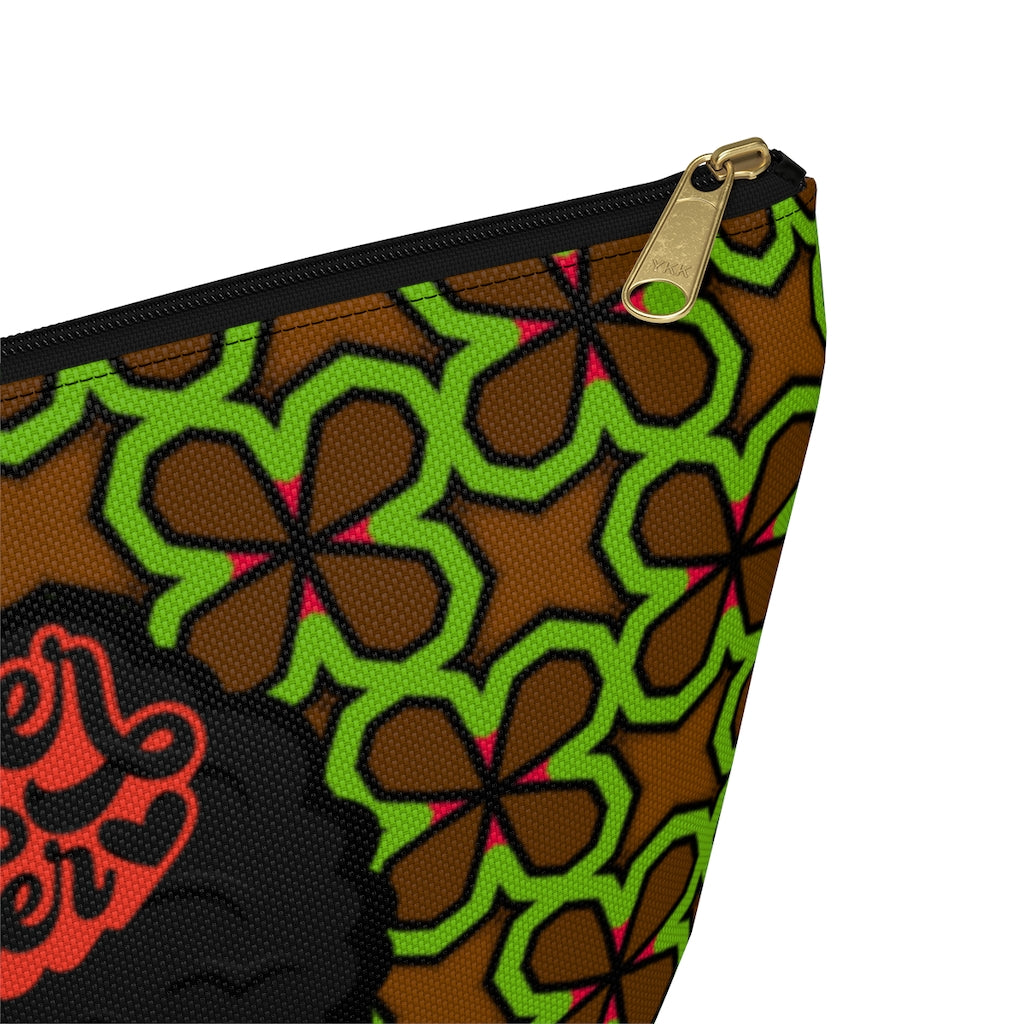 MOTHER HUSTLER Accessory Pouch w T-bottom (LIME FLORAL)