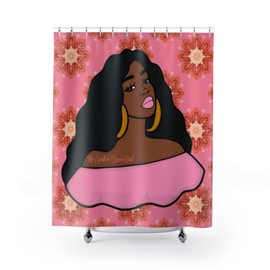 SERAPHINA BLUSH PRINT Shower Curtain