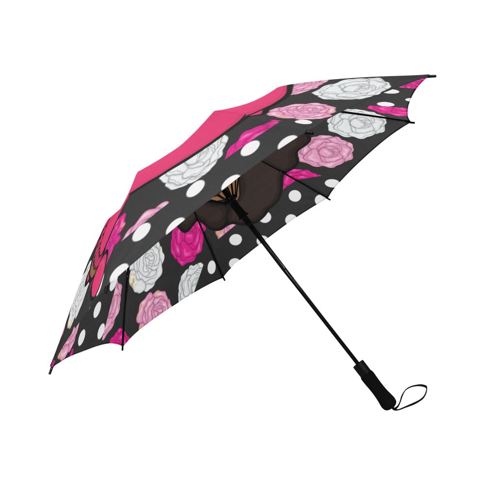 SEMI-AUTOMATIC FOLDABLE UMBRELLA