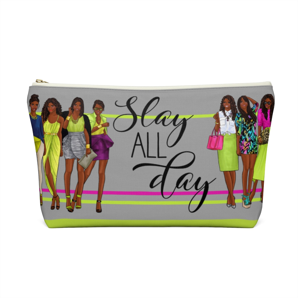 SLAY ALL DAY Accessory Pouch w T-bottom