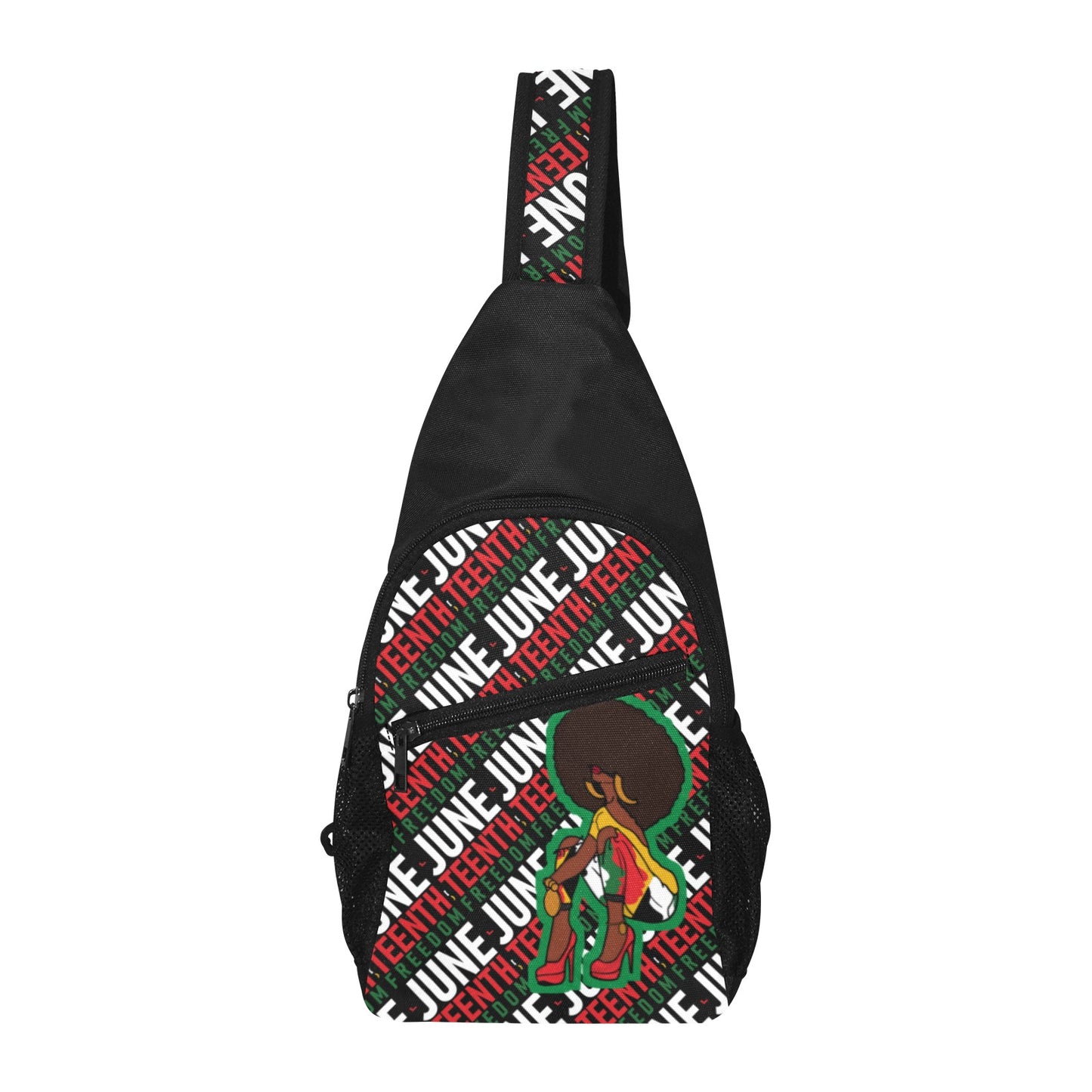 JUNETEENTH PRINT CHEST BAG