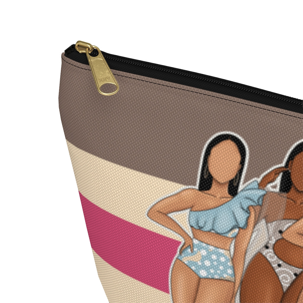 Brown Beach Babes Accessory Pouch